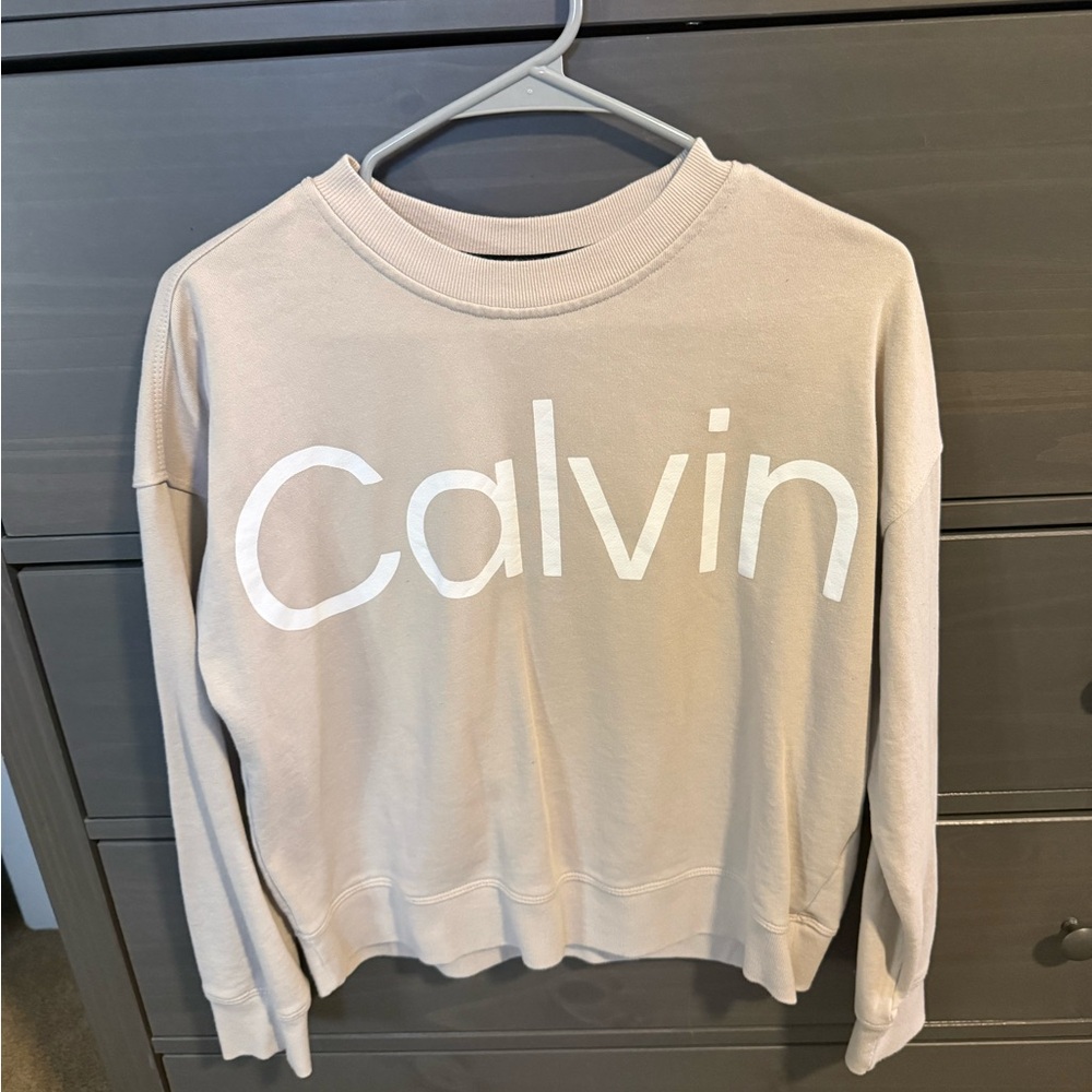 Calvin Klein Women's Tan Crew Neck Sweater